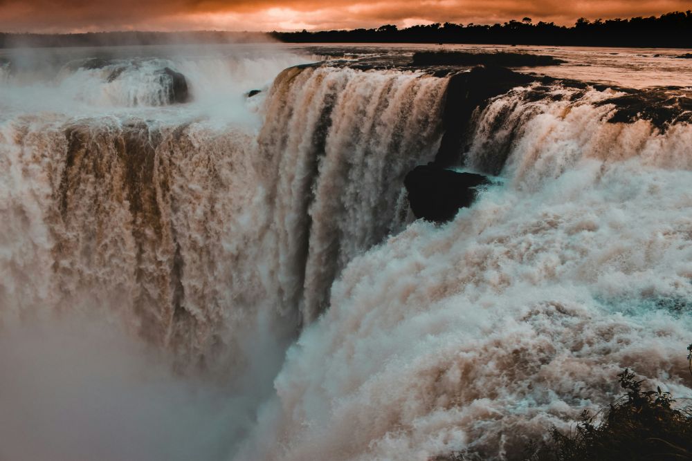 A huge waterfall